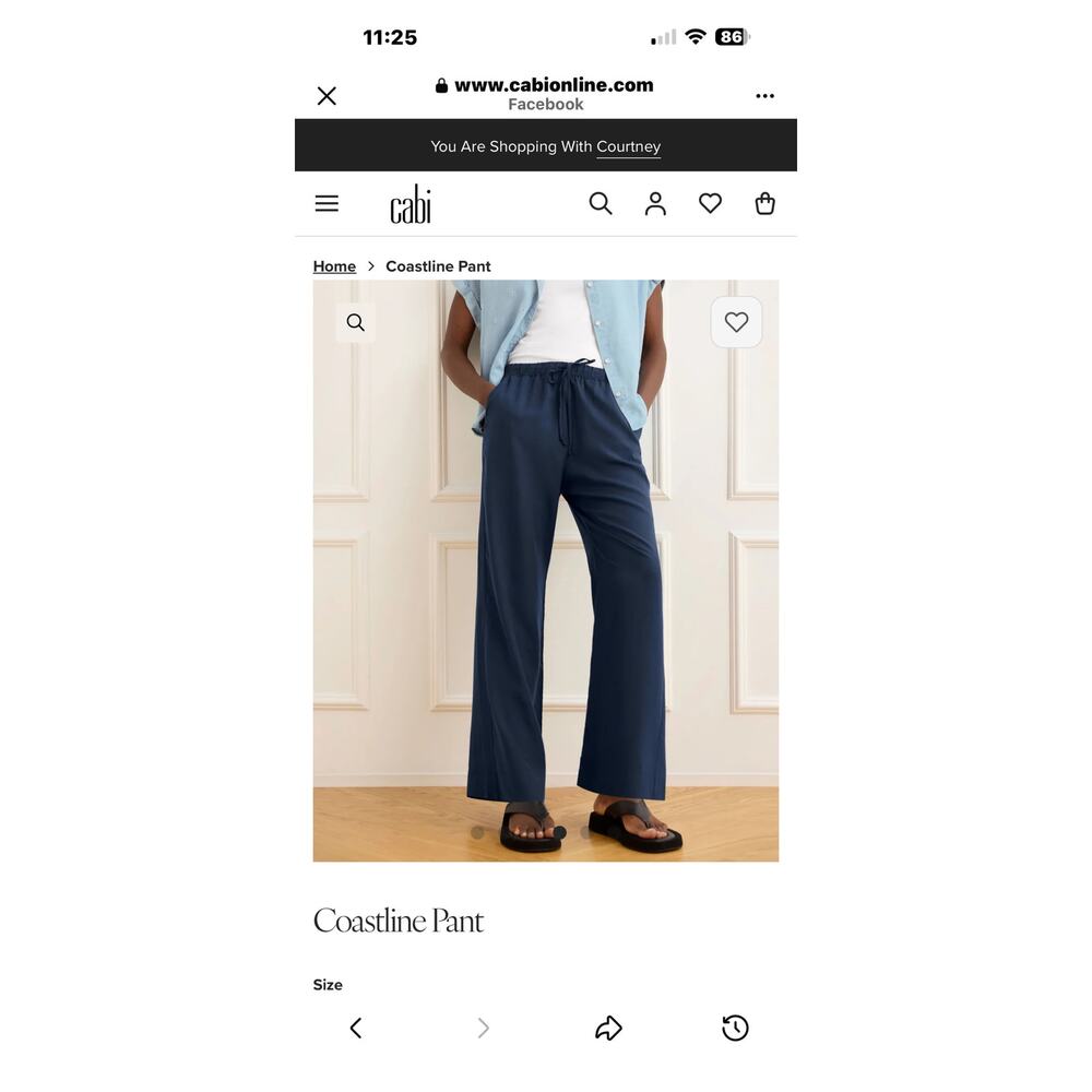Cabi Coastline pant from Spring 2026. PLEASE READ HAS STAIN size Medium - Picture 6 of 11
